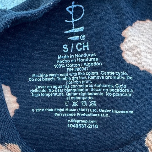 Pink Floyd Black and Tan Graphic Tee Sz S - Picture 2 of 5